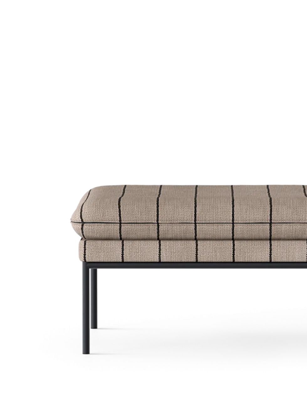 Turn Pouf Pasadena – Sand/Svart Fotpall