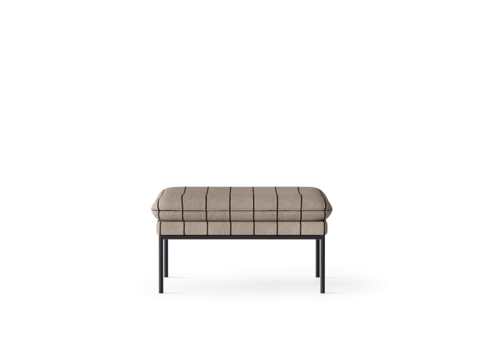 Turn Pouf Pasadena – Sand/Svart Fotpall