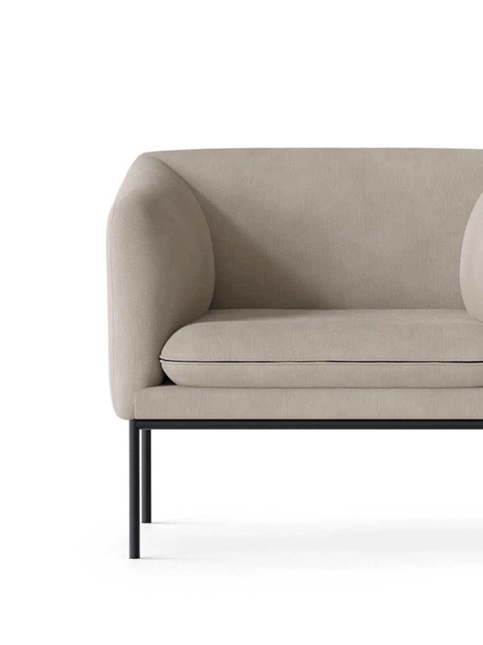 Turn 1-sits bomull Linen – Natural Fåtölj