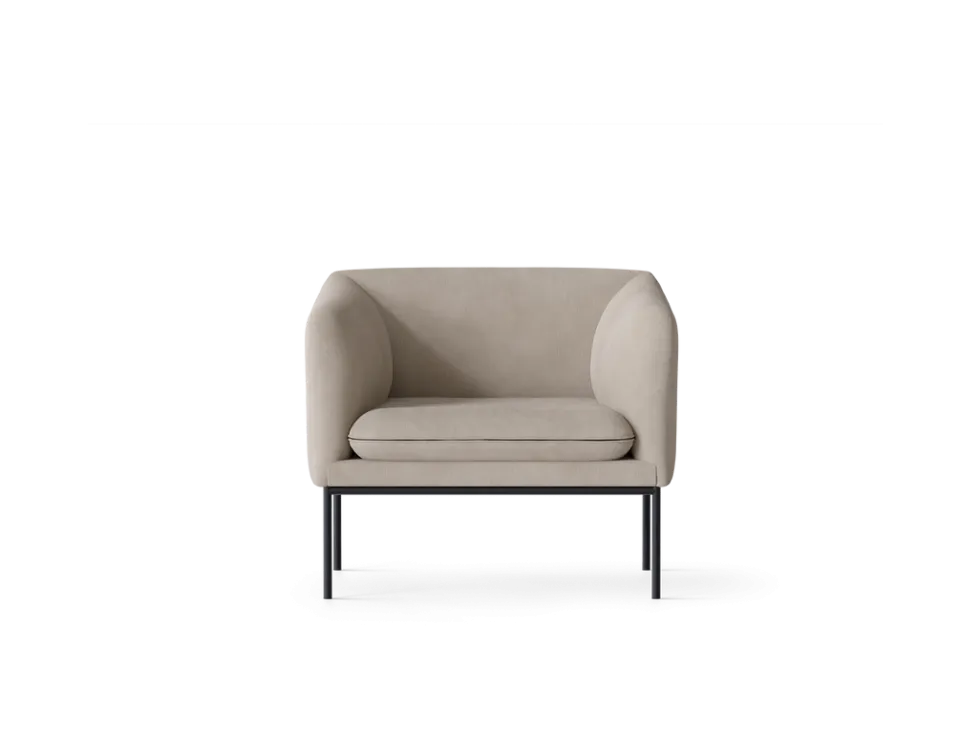 Turn 1-sits bomull Linen – Natural Fåtölj