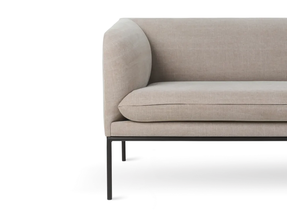 Turn 3-sits bomullslinne – natural Soffa