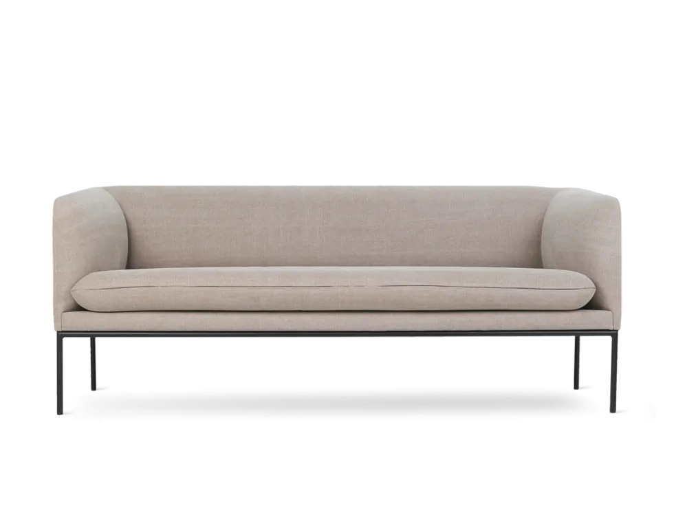 Turn 3-sits bomullslinne – natural Soffa