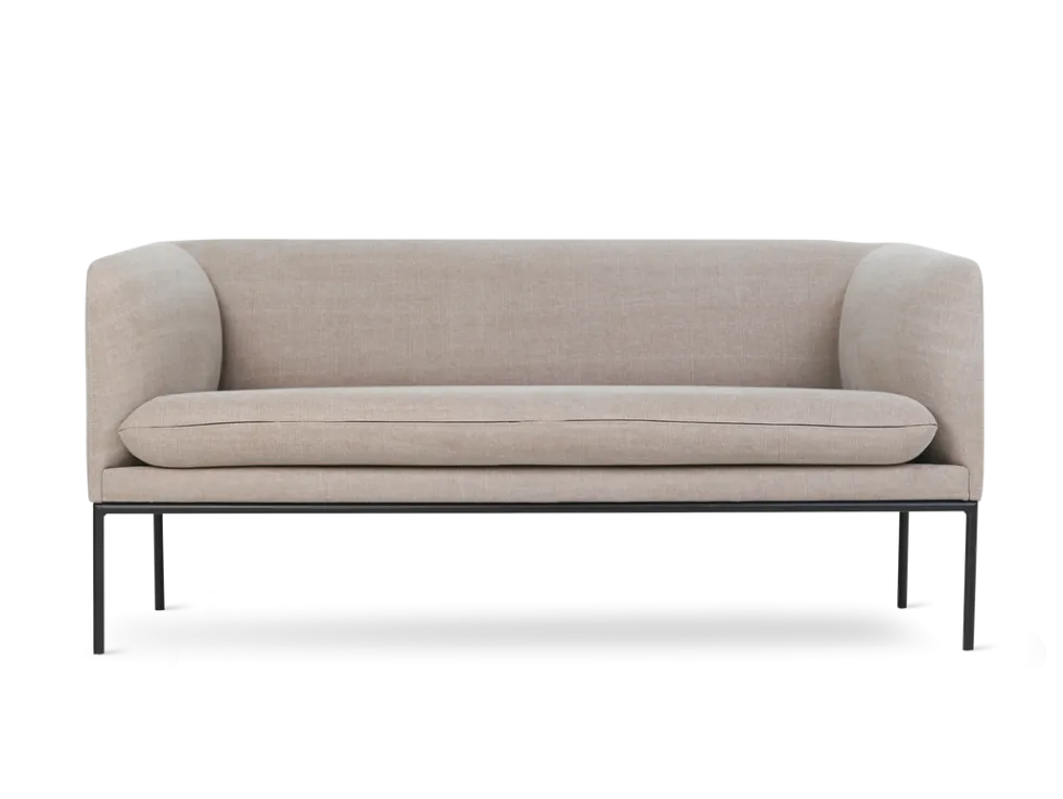 Turn 2-sits bomullslinne – natural Soffa