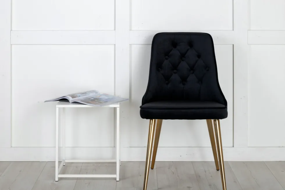 Velvet Deluxe Matstolar Black