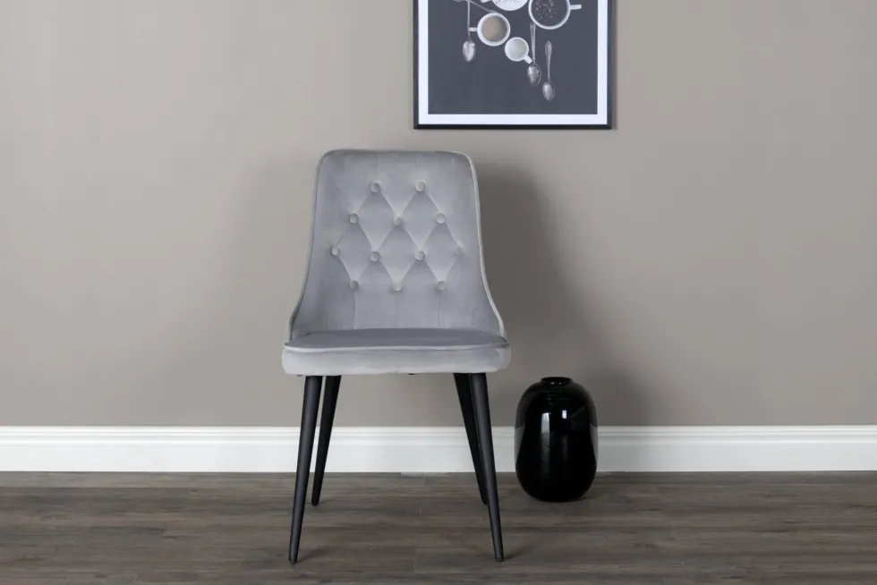Velvet Deluxe Matstolar Light Grey