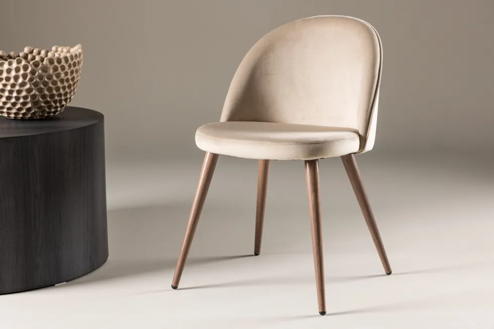 Velvet Matstolar Beige