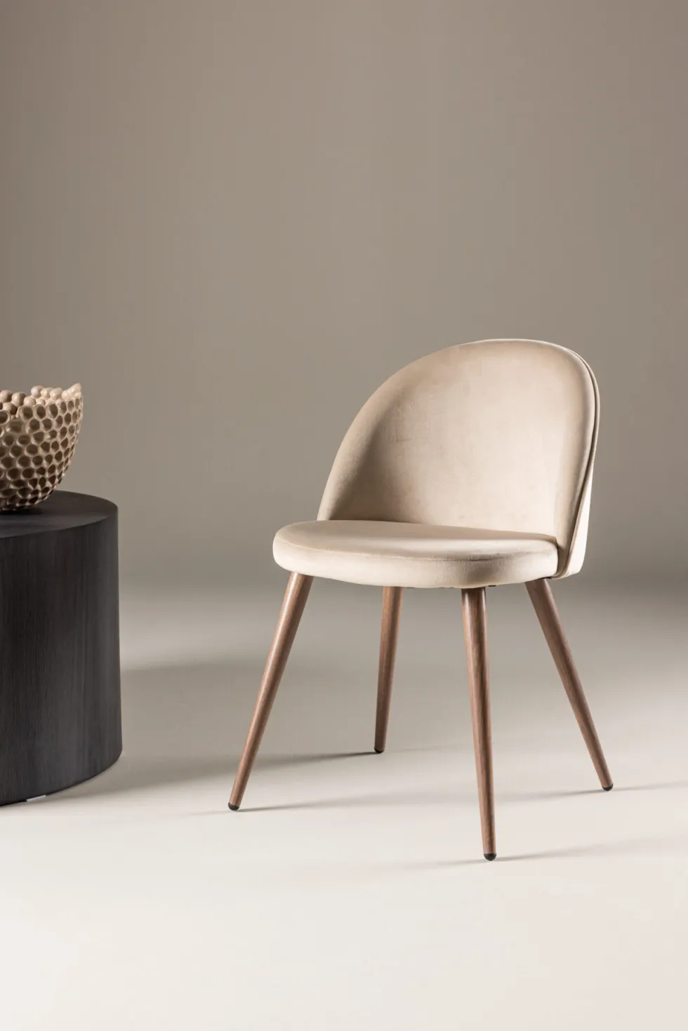 Velvet Matstolar Beige