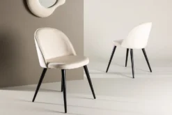Velvet Matstolar Beige