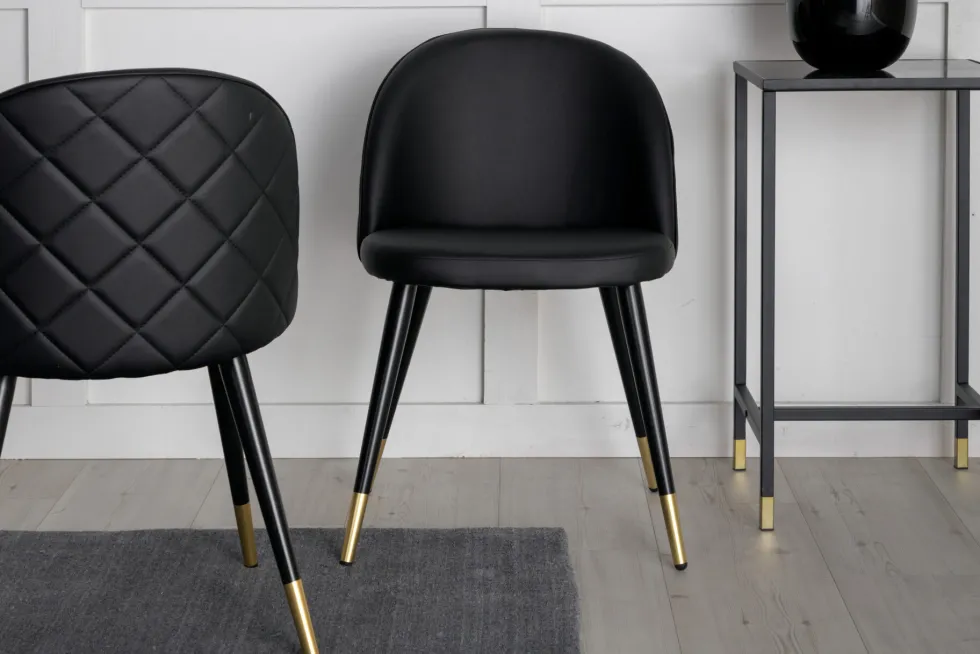 Velvet Matstolar Black