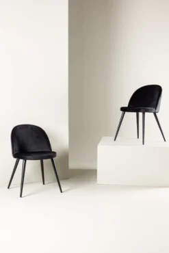 Velvet Matstolar Black