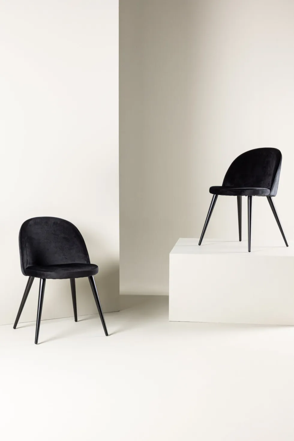 Velvet Matstolar Black