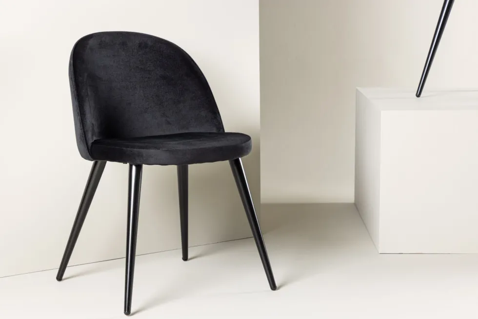 Velvet Matstolar Black