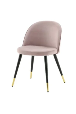 Velvet Matstolar Dammig rosa