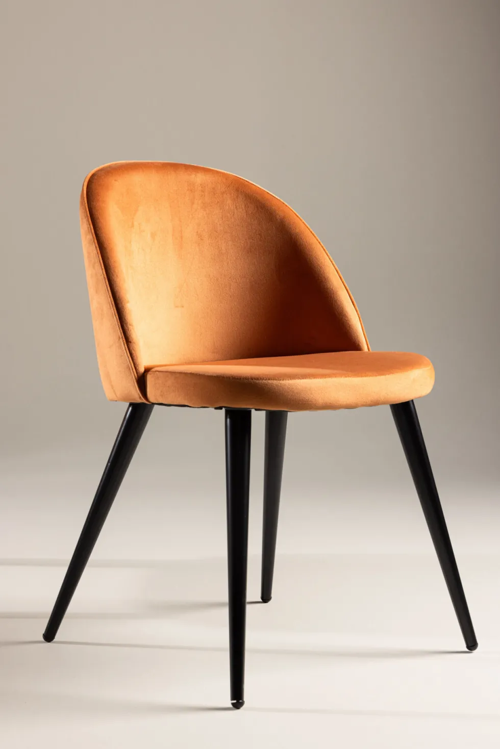 Velvet Matstolar Rostig orange