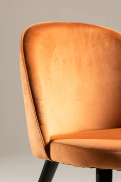 Velvet Matstolar Rostig orange