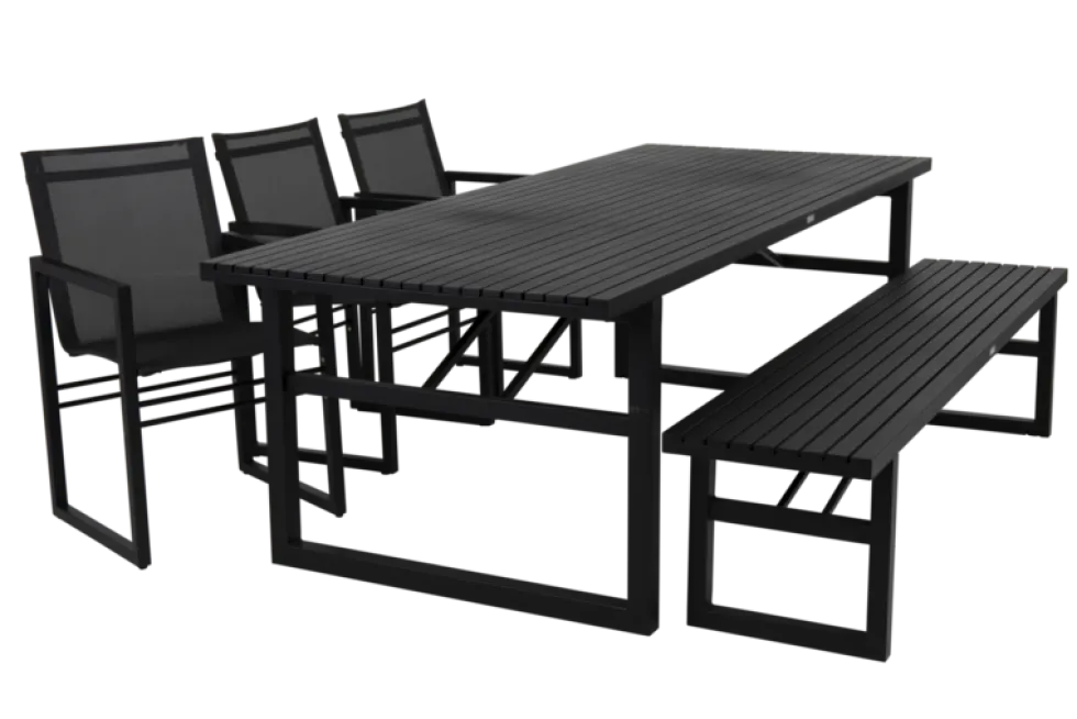 Vevi Matbord – Svart, 230×95 cm