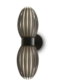 Vägglampa Tentacle Duo svart/rökfärgad