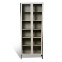 Volt vitrinskåp högt beige