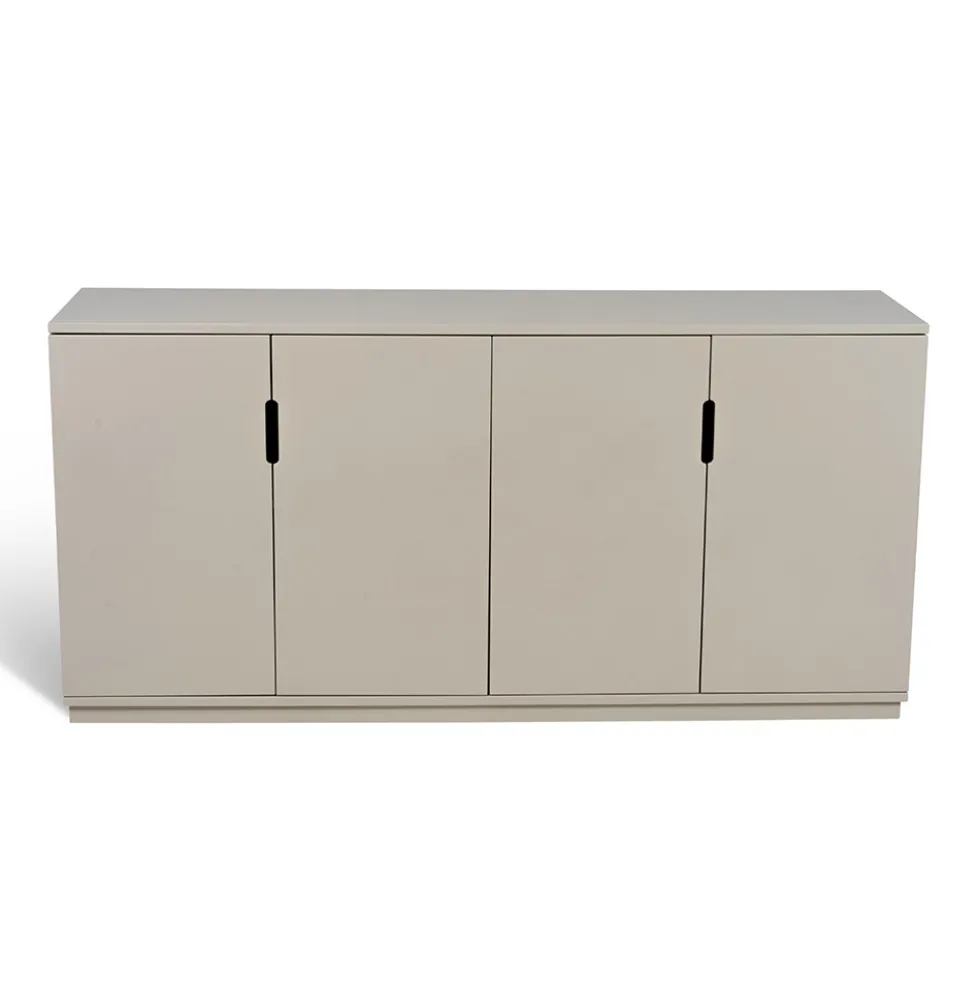 Volt vitrinskåp lågt beige