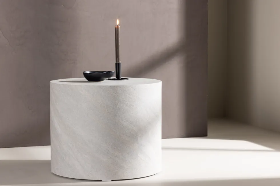 York Soffbord ⌀50 Grå