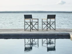 Zand Antracit/Teak matstol