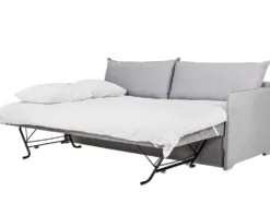 ZARA 3-sits bäddsoffa i Madeira Light Grey – med förvaring och hög komfort
