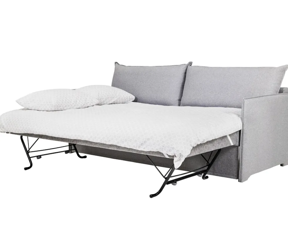 ZARA 3-sits bäddsoffa i Madeira Light Grey – med förvaring och hög komfort