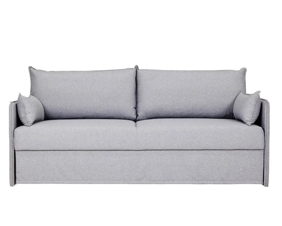 ZARA 3-sits bäddsoffa i Madeira Light Grey – med förvaring och hög komfort